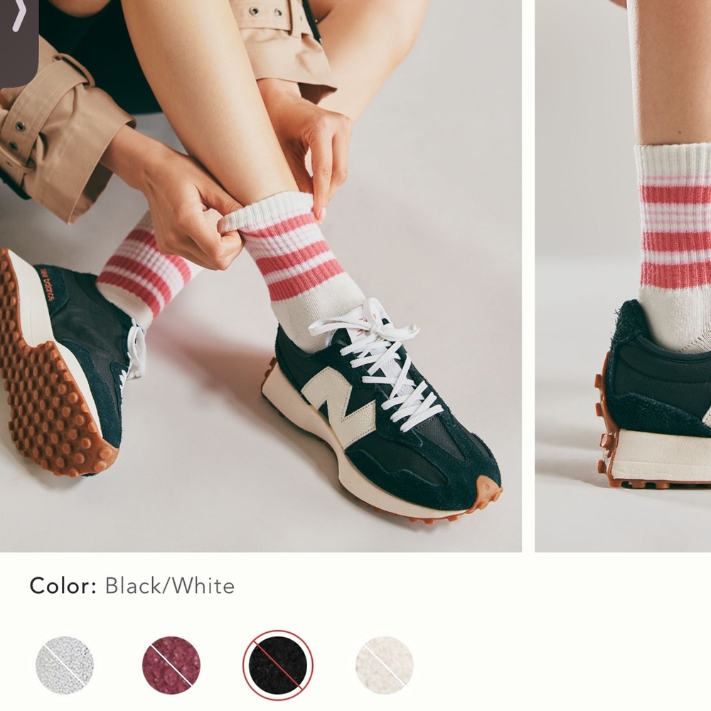 New Balance Black and White Athletic Shoes